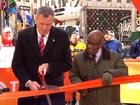 NYC mayor cuts ribbon for new TODAY plaza