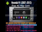 Android Auto DVD Player for Hyundai H1 2007-2012 GPS Navigation Wifi 3G Radio Bluetooth