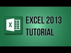 Excel 2013 Tutorial - How to Hide and Unhide Columns