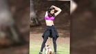 Glee's Naya Rivera Rocks a Sports Bra and Yoga Pants in the Park