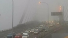 Sydney Harbour blanketed in fog